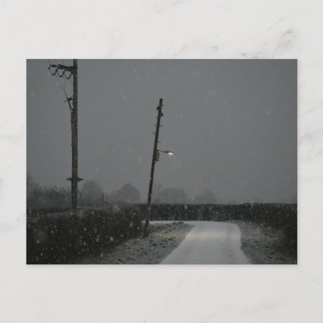 Schnee Postkarte (Vorderseite)