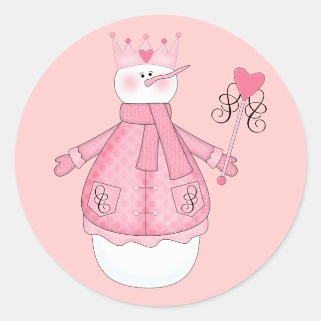 Schnee Prinzessin Holiday Tshirts und Geschenke Runder Aufkleber (Vorderseite)