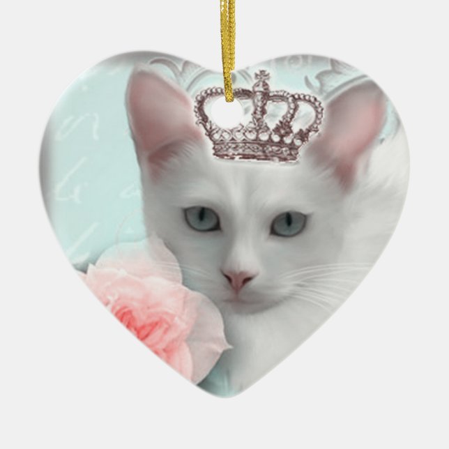 Schnee-Prinzessin Keramik Ornament (Vorne)