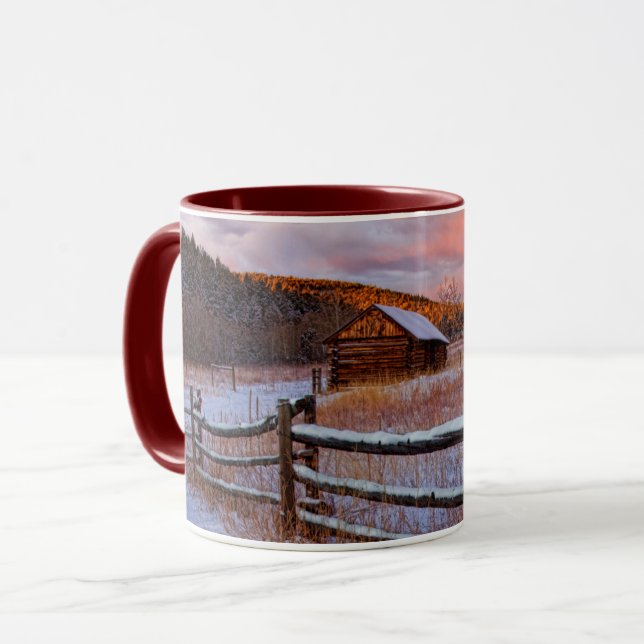 Schnee-Ranch Tasse (Vorderseite Links)