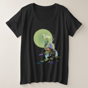 SCHNEE-REIHER KOI FISCH TEICH SERENITÄT GROßE GRÖßE T-Shirt
