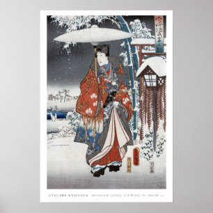 Schnee-Samurai-Plakat Poster