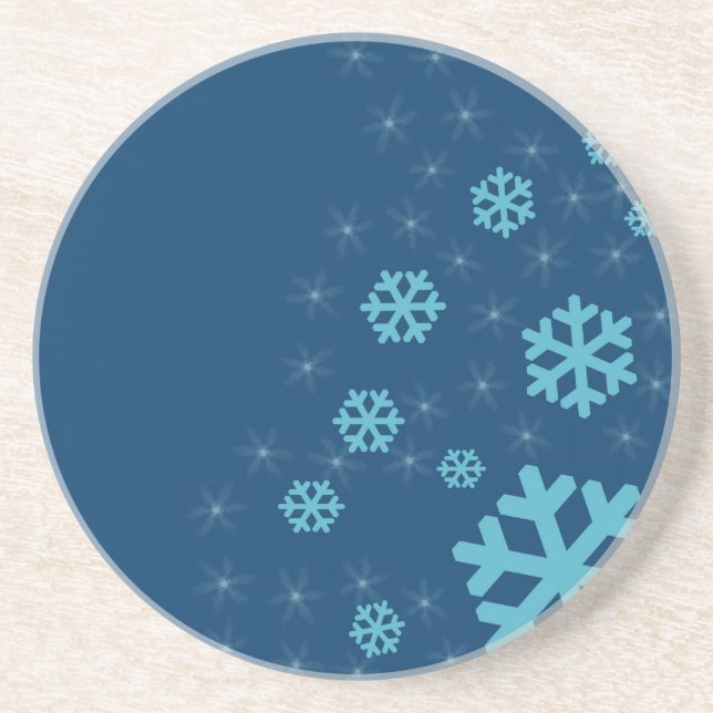 Schnee Sandstein Untersetzer (Vorne)