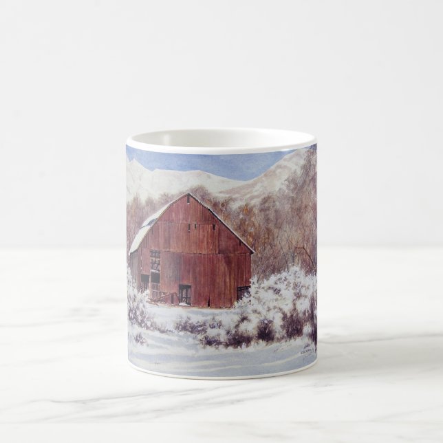 Schnee-Scheune in der GebirgsTasse Kaffeetasse (Mittel)