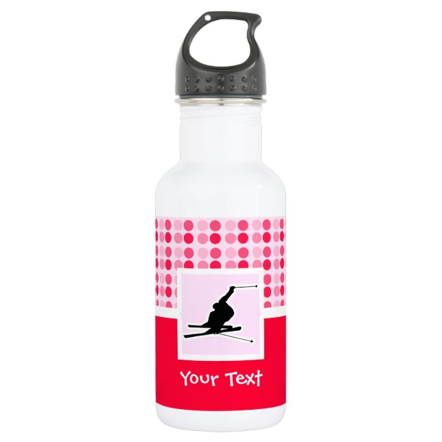 Schnee-Skifahren Trinkflasche (Vorderseite)
