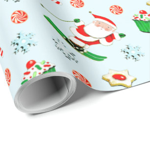 Schnee-Skiurlaub Geschenk Geschenkpapier