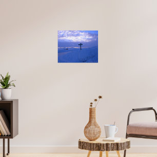 Schnee & Sonnenuntergang Poster