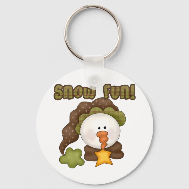 Schnee Spaß ein Hemd und Geschenke Schlüsselanhänger (Vorderseite)