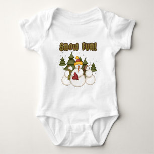 Schnee Spaß zwei Hemden und Geschenke Baby Strampler