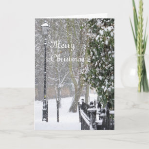 Schnee-Szenen-Weihnachtskarte Feiertagskarte