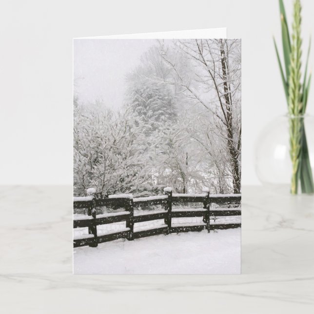 Schnee-Tag Grußkarten Feiertagskarte (Vorderseite)