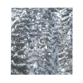 Schnee Tannenbaum Textur Notizblock
