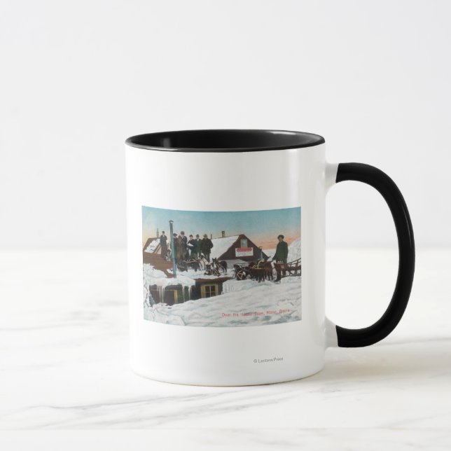 Schnee über dem Haus TopsNome, AK Tasse (Rechts)