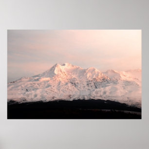 SCHNEE ÜBERDECKTE BERGE WÄHREND DES TAGES3 POSTER