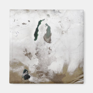 Schnee um das Aralmeer Magnet