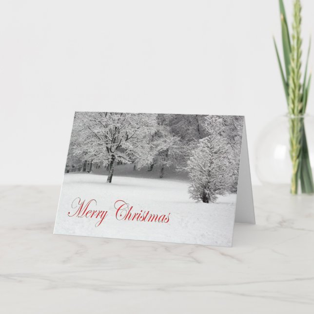 Schnee und Bäume der frohen Weihnachten (Vorderseite)