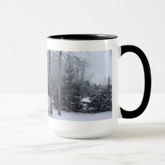 Schnee und Bäume Tasse
