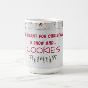 "Schnee und Cookies" Warm, gemütlich, Nostalgisch Kaffeetasse