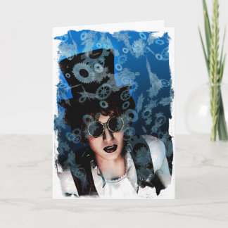 Schnee-und Dampf-Gruß-Karte Feiertagskarte