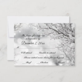 Schnee und Eis Winter UAWG + Menü RSVP Karte