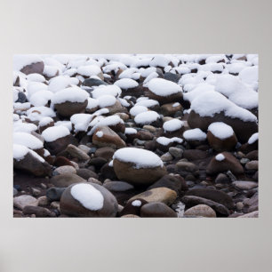 Schnee und Felsen, Nationalpark Rainier Poster