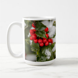 Schnee und Holly Kaffeetasse