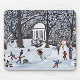 Schnee-Unsinnigkeiten Mousepad