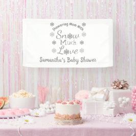 Schnee viel Liebe Kinderdusche Banner