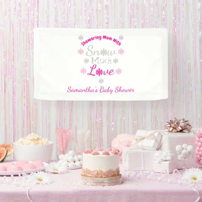 Schnee viel Liebe Kinderdusche Banner (Party)