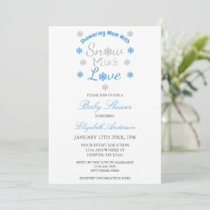 Schnee viel Liebe Winter Snowflake Babydusche Einladung
