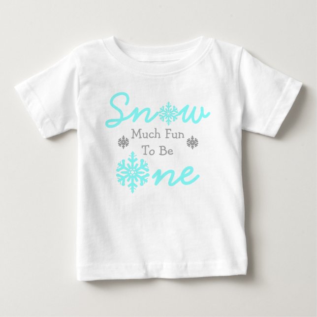 Schnee viel Spaß als ein Baby T-shirt (Vorderseite)