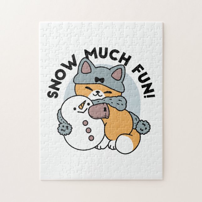 Schnee viel Spaß Katze Winterurlaub Design (Vertikal)