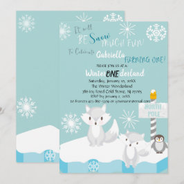 Schnee viel Spaß macht einen Geburtstag Einladung