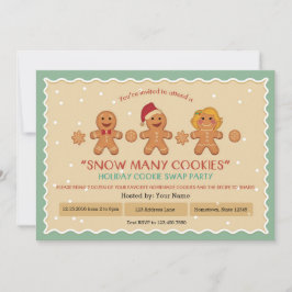 Schnee viele Cookies "Cookie Swap"-Party Einladung