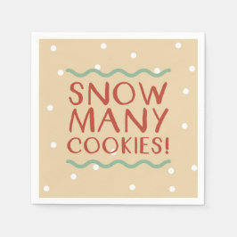Schnee viele Kekse Napkins Serviette