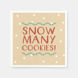 Schnee viele Kekse Napkins Serviette