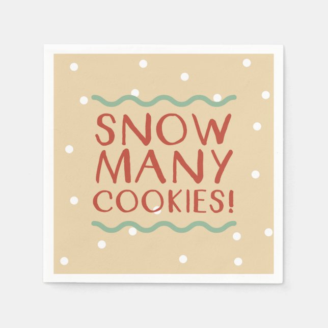 Schnee viele Kekse Napkins Serviette (Vorderseite)