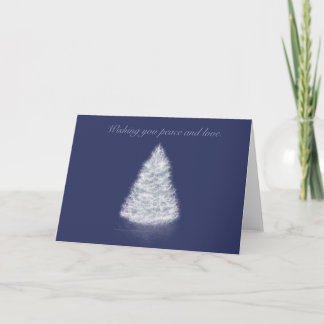 Schnee von Navy, weiße Weihnachtsbaum-Weihnachtska Karte