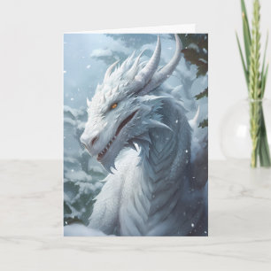 Schnee-Winter-Drache Karte