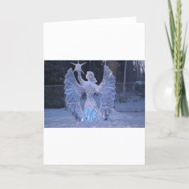 Schnee-Winter-Skulpturengel Christentums-Glaube Karte