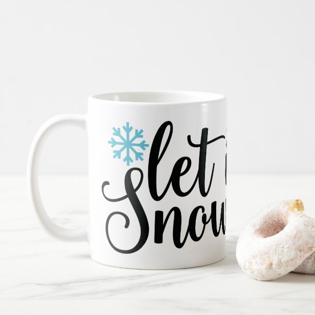 Schnee, Winter und Schneedecke Tasse (Mit Donut)