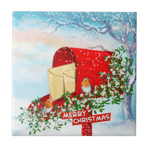 Schnee Winter Weihnachtsgeburten Geschenkboxen Fliese