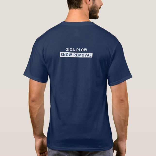 Schneeabbau: fette Typografie-Marine T-Shirt (Rückseite)