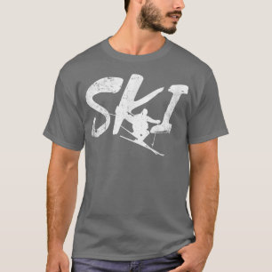 Schneeabenteuer Skilehrer Wintersport Skifahren T-Shirt