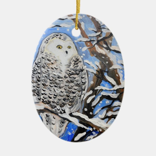 Schneeauge Keramik Ornament (Vorne)