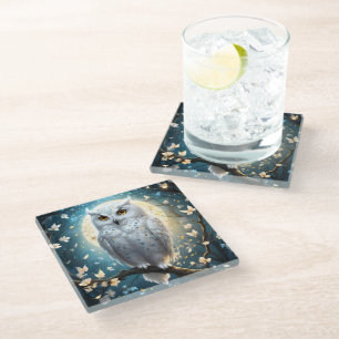 Schneeauge und Mond mit Spargel, Glasuntersetzer