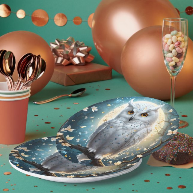 Schneeauge und Mond mit Spargel, Pappteller (Multi)