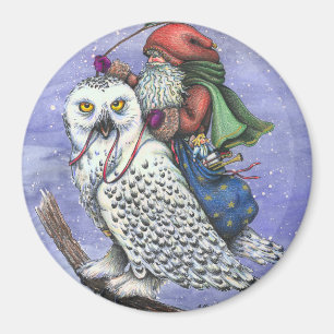 Schneeauge und Santa CHRISTMAS MAGNET Fantasie
