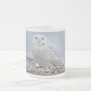 Schneeauschale auf MuschelnKaffeemaschine Tasse