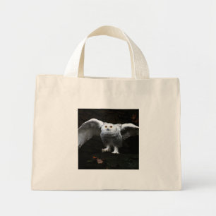 Schneeauschale mit offenen Flügeln Mini Stoffbeutel